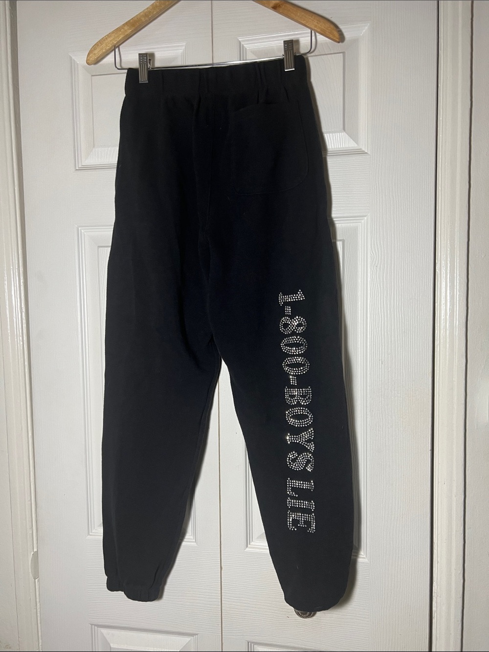 Boys Lie Mac Slim Black Sweatpant Jogger - Picture 6 of 8